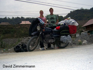 David Zimmermann and Sarah, Minsk Motorcycle Touring Vietnam March 2007