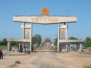 A Vietnam/Cambodia Border Gate