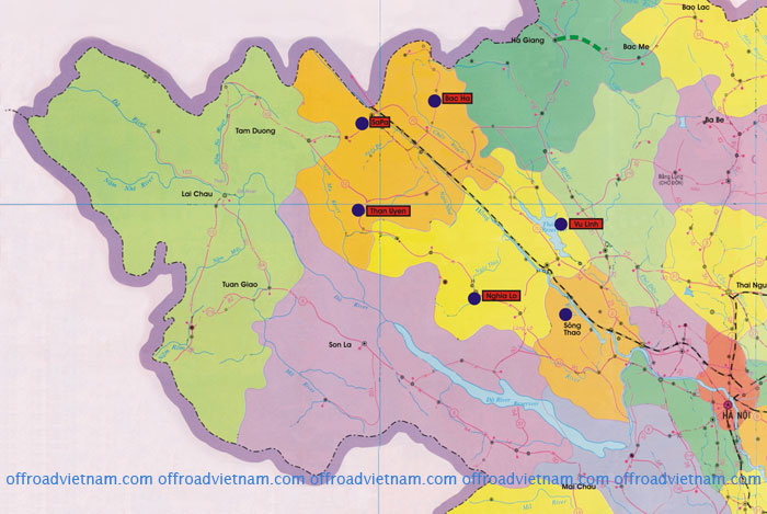 Middle Road of Vietnam, Central North Vietnam Motorcycle Route Map