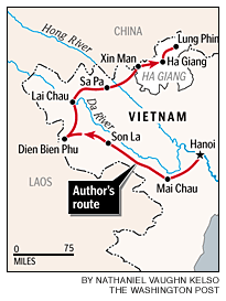 Riding map for Vietnam's Easy Rider by Dustin Roasa. Detailed map